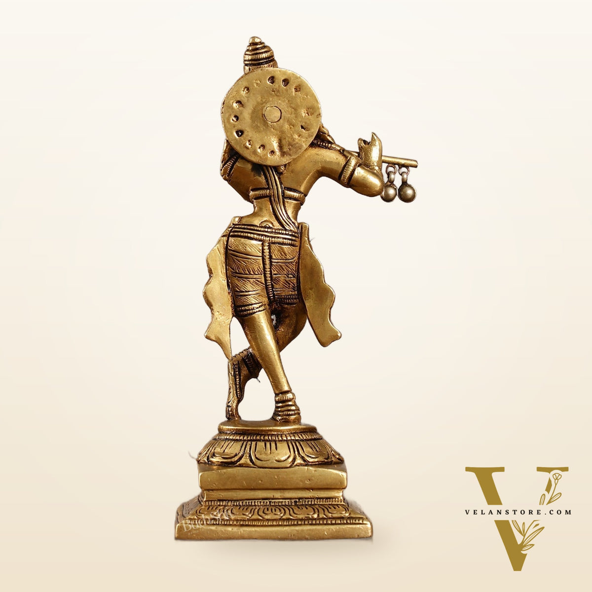 Brass Lord Krishna Idol | Height 7.5 inch
