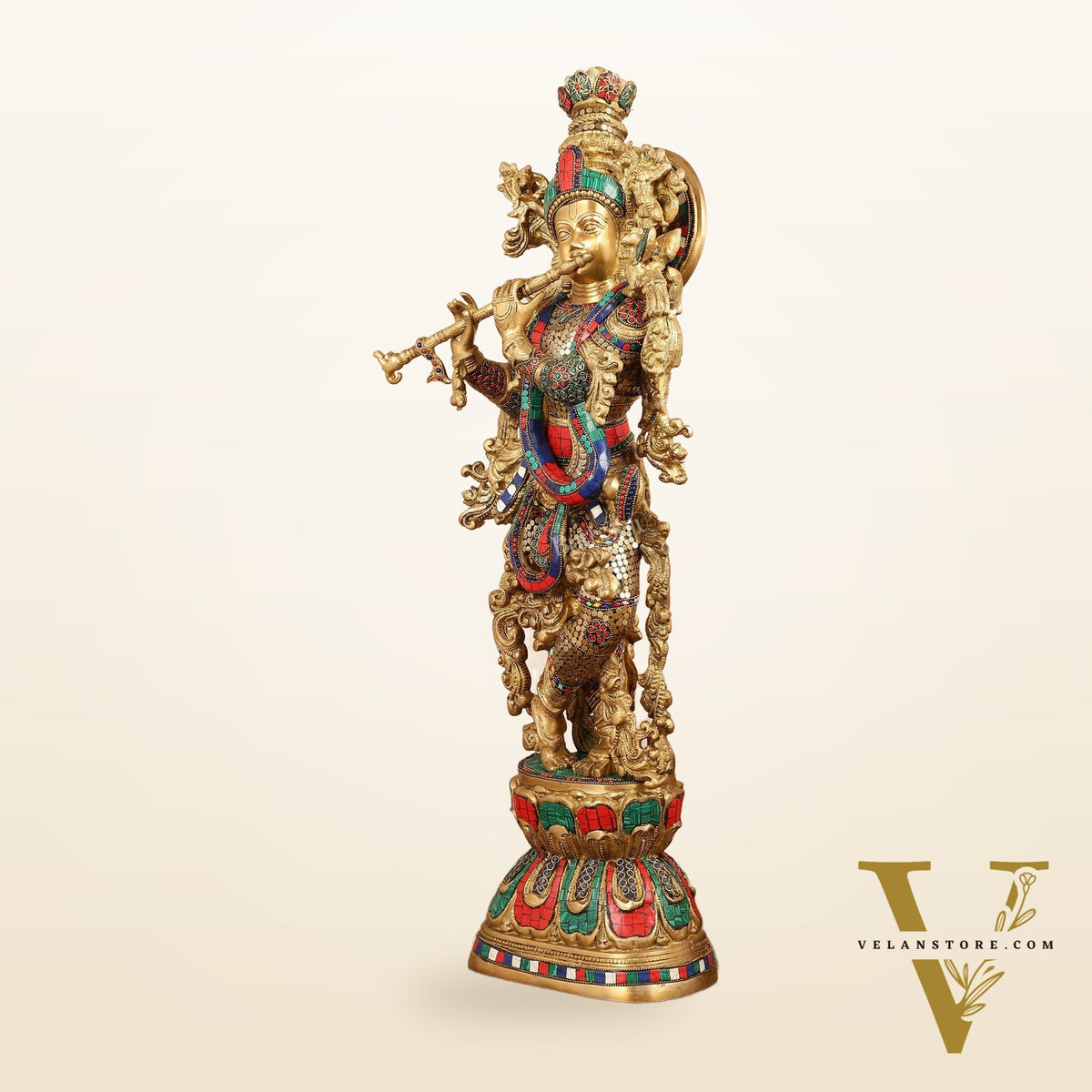 Brass Lord Krishna Murti |29 Inch
