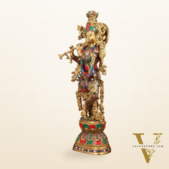 Brass Lord Krishna Murti |29 Inch