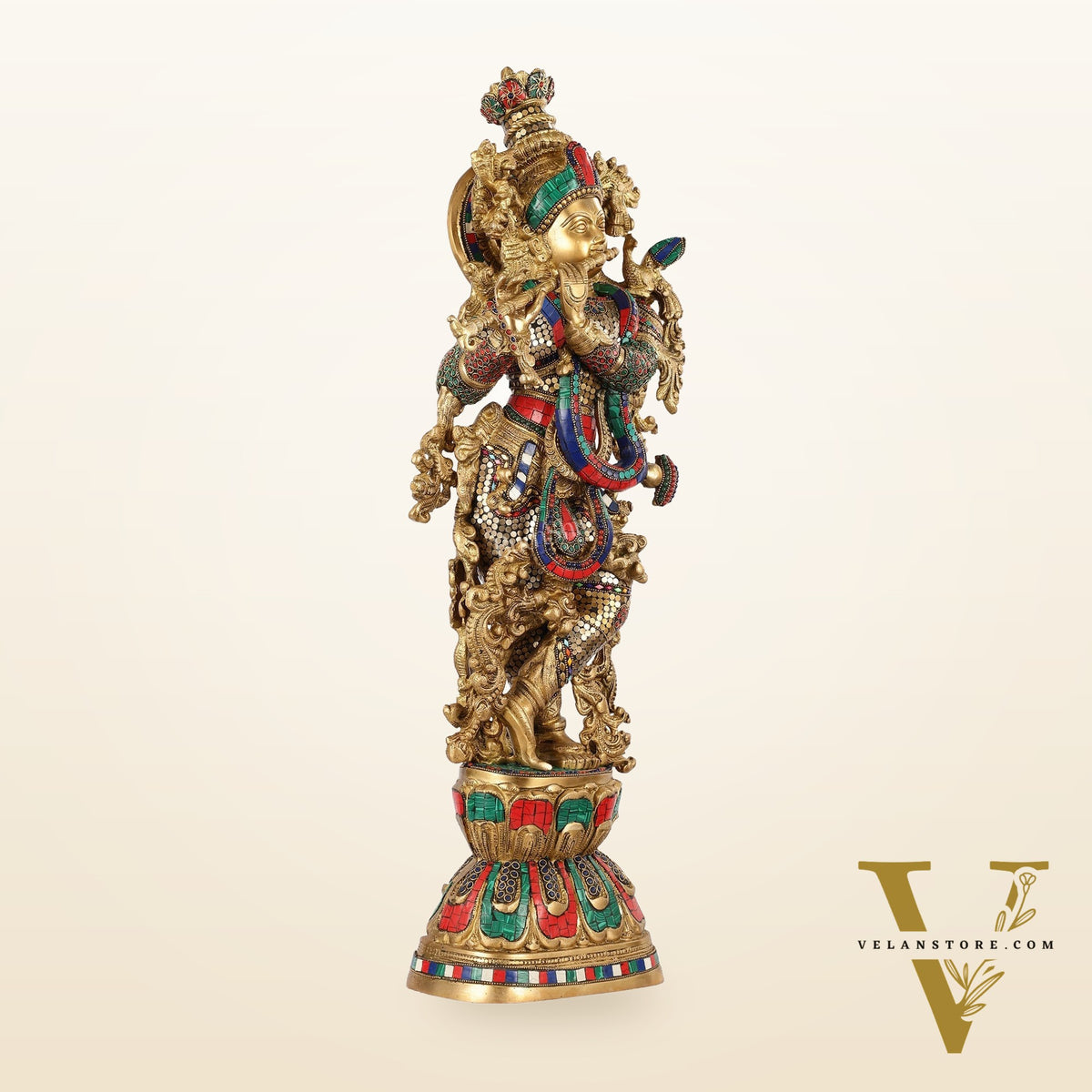 Brass Lord Krishna Murti |29 Inch