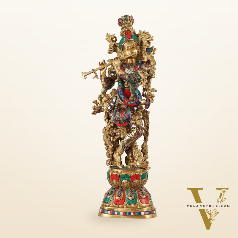 Brass Lord Krishna Murti |29 Inch