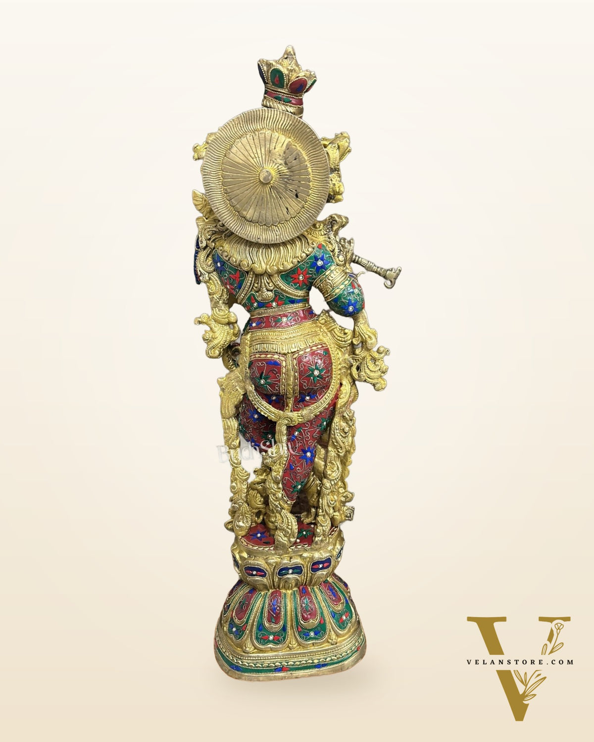 Brass Lord Krishna Murti | 29 Inch
