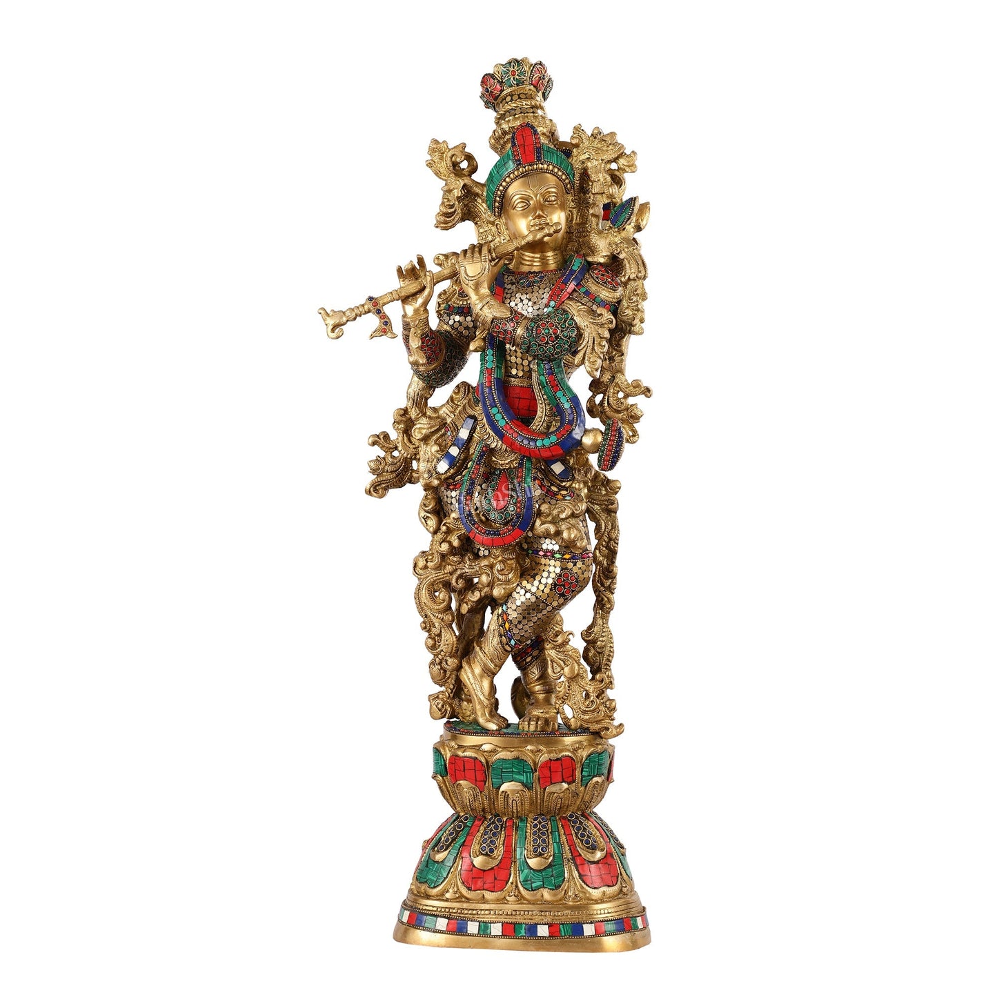 Brass Lord Krishna Murti |29 Inch