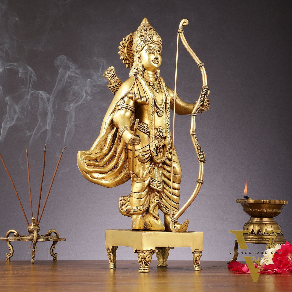 Brass Lord Rama statue | 18"