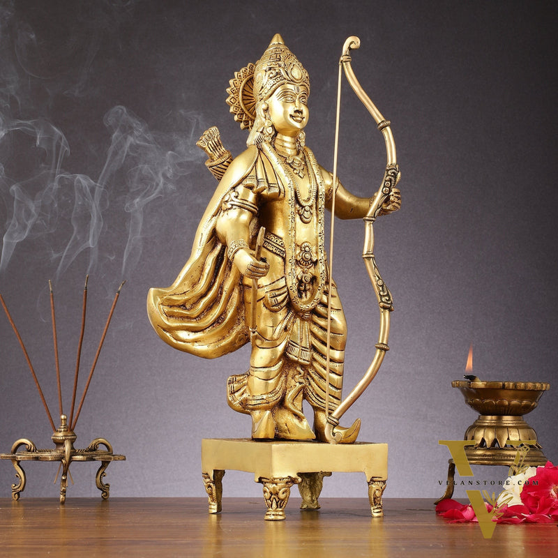 Brass Lord Rama statue | 18"