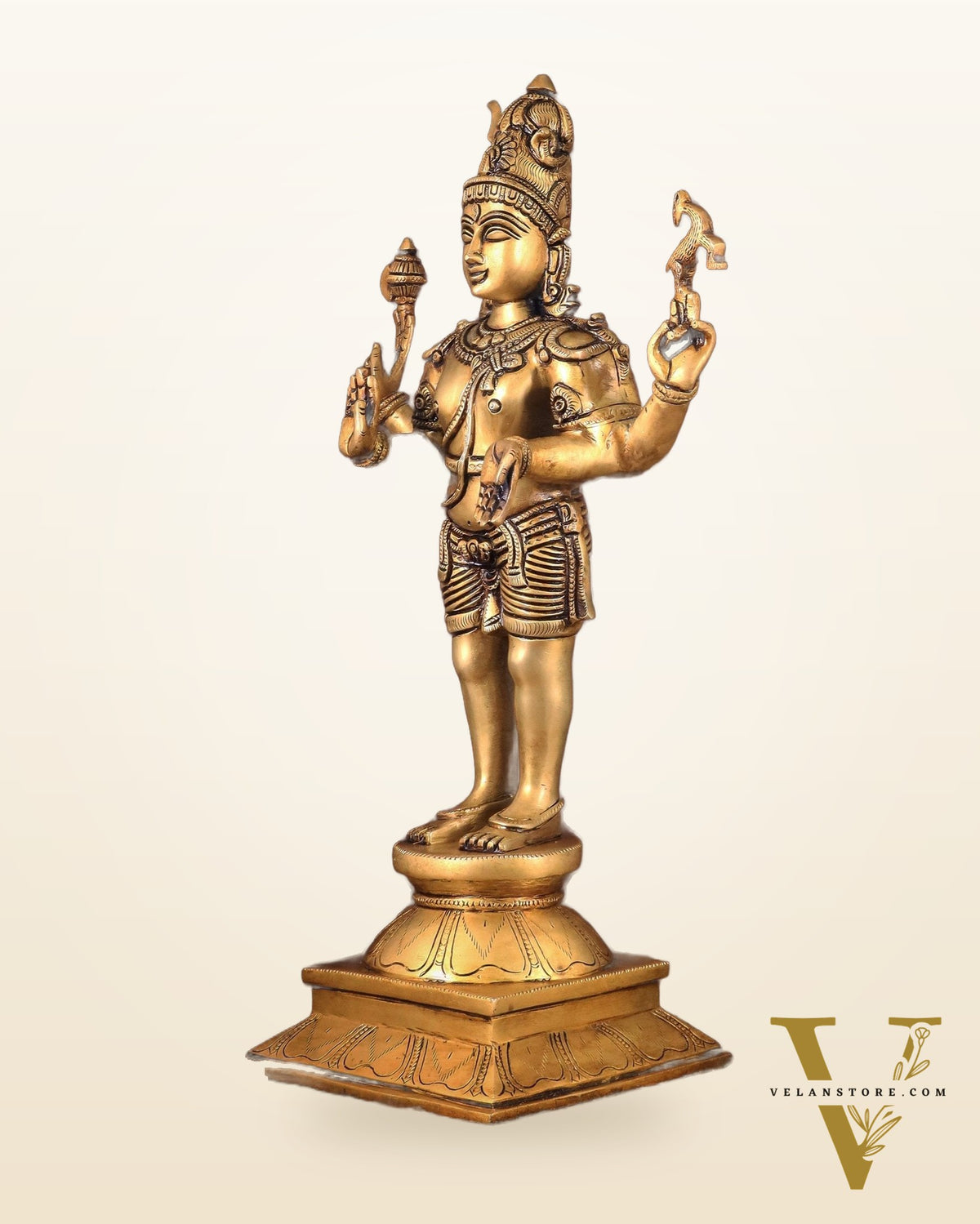 Brass Lord Shiva and Parvati Idol | 18" Height