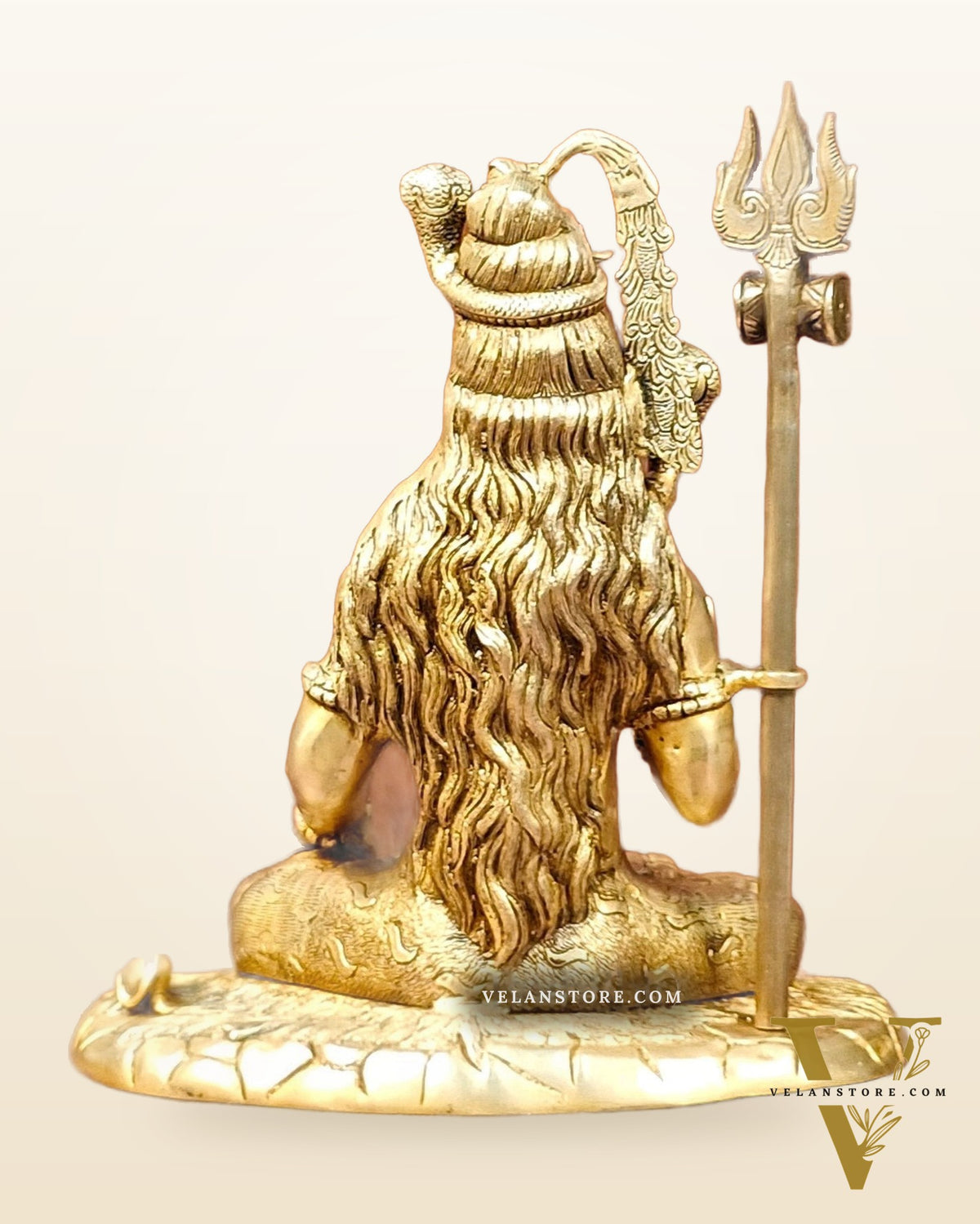 Brass Lord Shiva in Aashirwaad mudra idol 15" Height