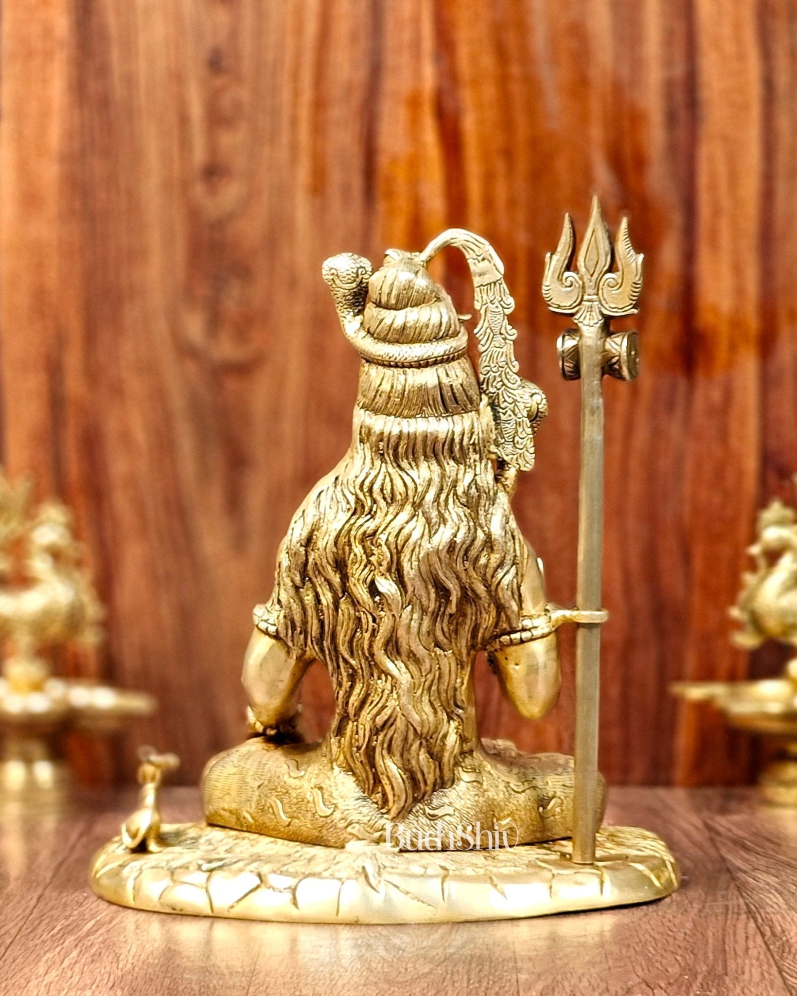 Brass Lord Shiva in Aashirwaad mudra idol 15" Height