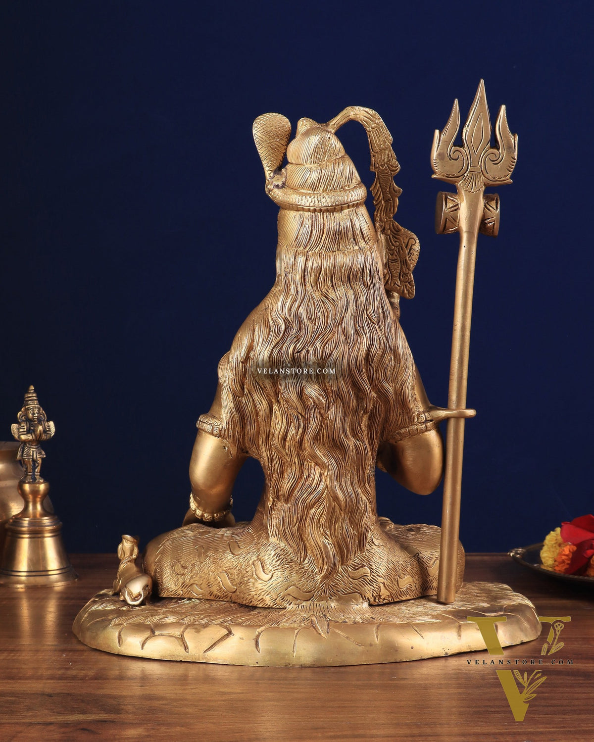 Brass Lord Shiva in blessing mudra idol 15" Height