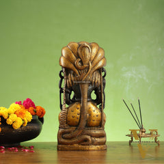 Brass Lord Shiva in Meditation Statue - 14.5x6.5x3 Inch