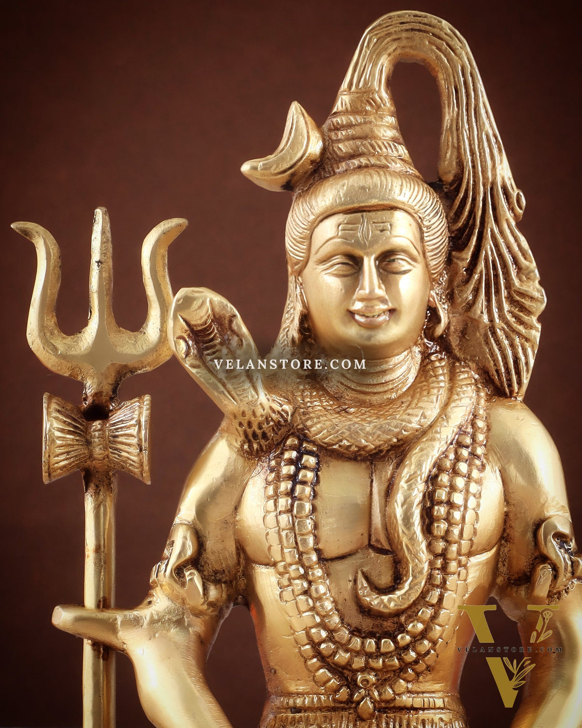 Brass Lord Shiva in Meditation Statue 8"