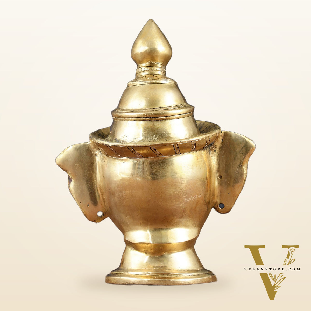 Brass Lord Shiva Mukhlingam Face Head Sculpture | 10"