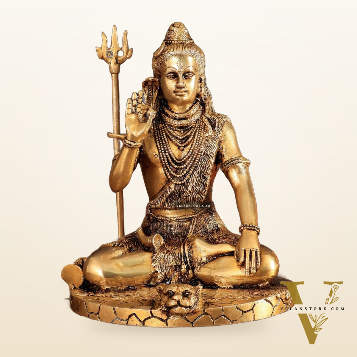 Brass Lord Shiva Statue | 10" enhanced carvings