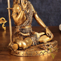 Brass Lord Shiva Statue | 10" enhanced carvings