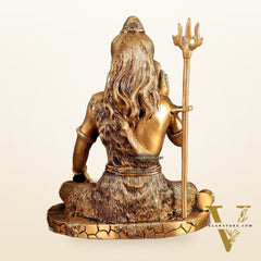 Brass Lord Shiva Statue | 10" enhanced carvings