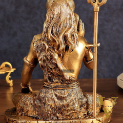 Brass Lord Shiva Statue | 10" enhanced carvings