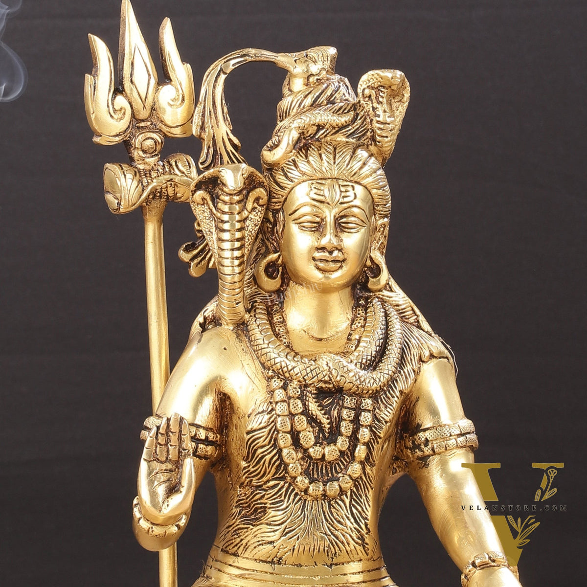Brass Lord Shiva Statue aashirwad Mudra | Height 10"