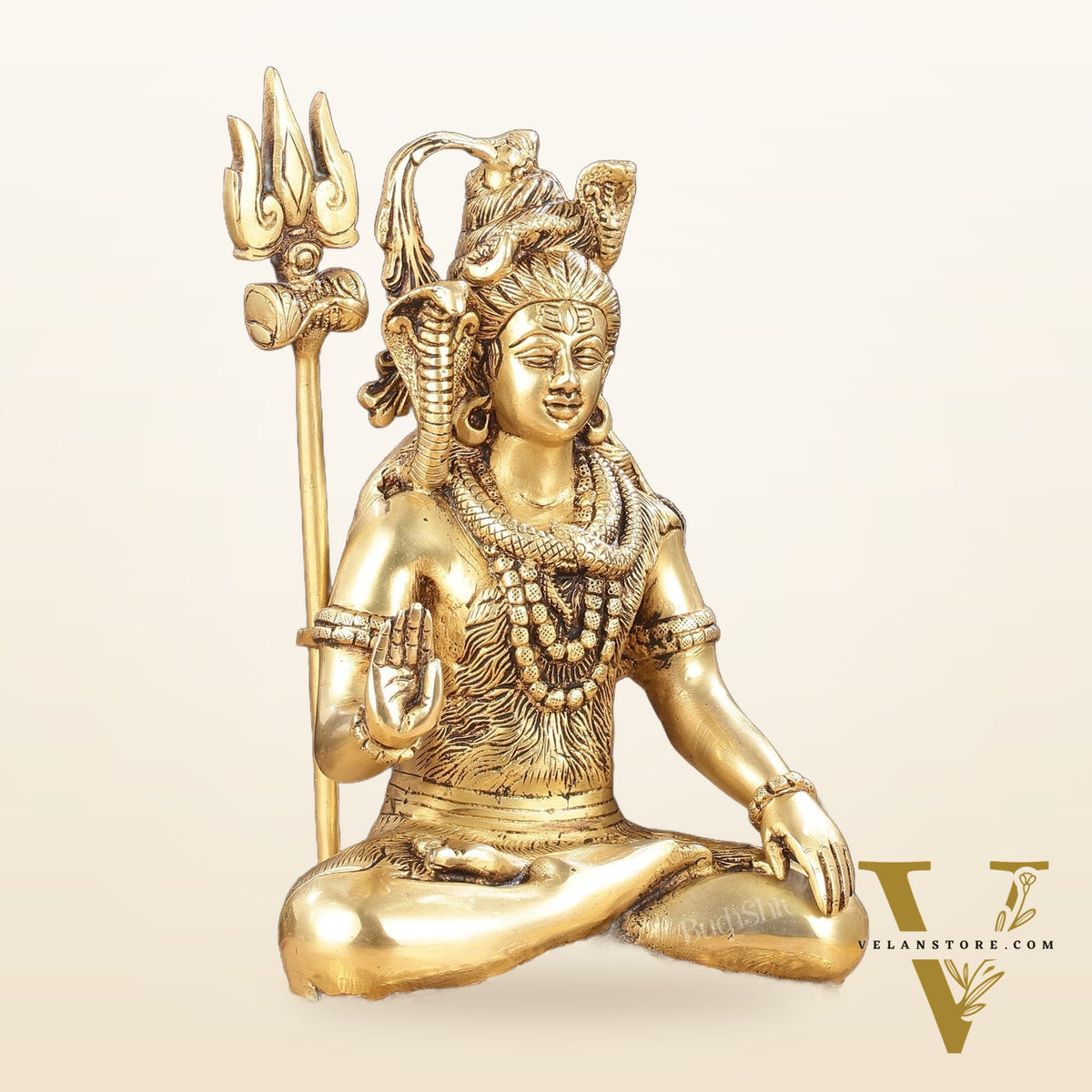 Brass Lord Shiva Statue aashirwad Mudra | Height 10"