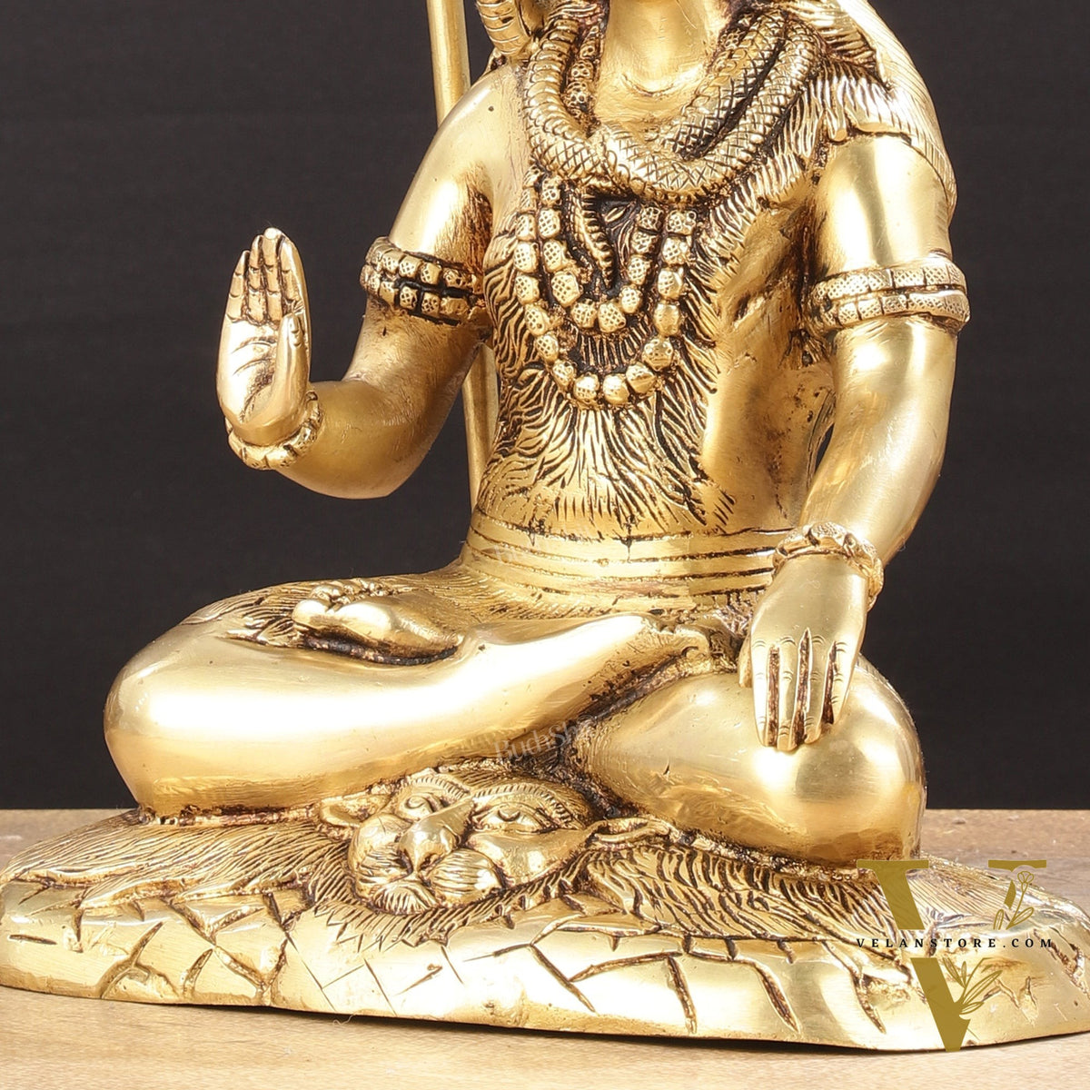 Brass Lord Shiva Statue aashirwad Mudra | Height 10"