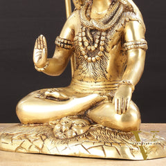 Brass Lord Shiva Statue aashirwad Mudra | Height 10"