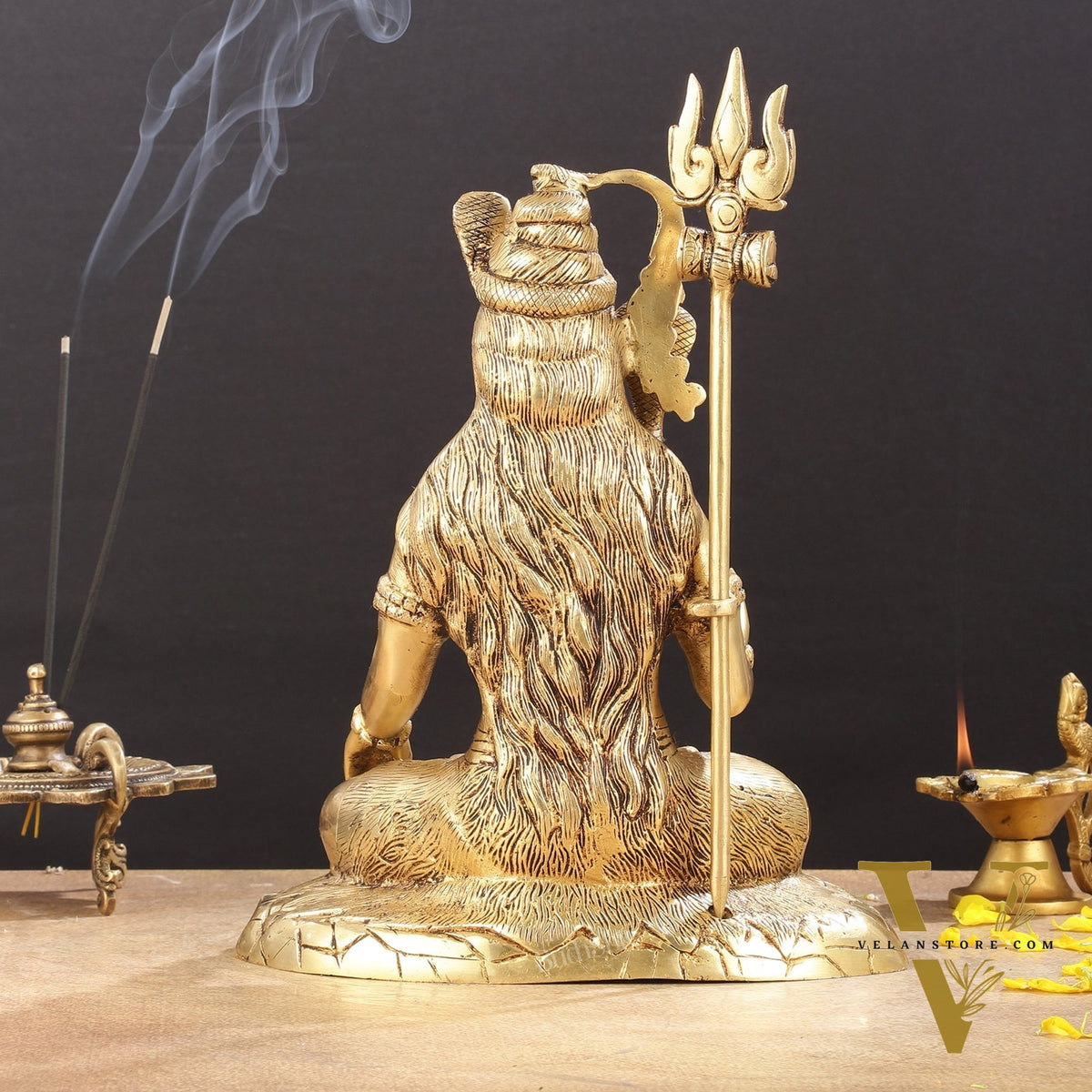 Brass Lord Shiva Statue aashirwad Mudra | Height 10"