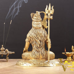 Brass Lord Shiva Statue aashirwad Mudra | Height 10"
