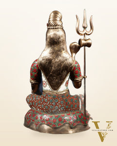 Brass Lord Shiva Statue in Aashirwaad Mudra - 36"