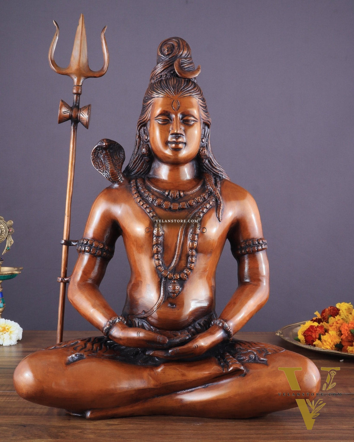 Brass Lord Shiva statue - Meditation Posture 20 inch