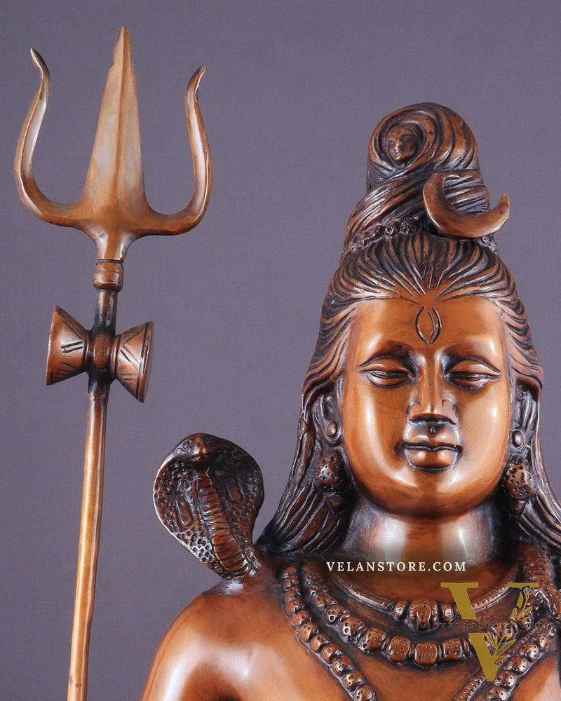 Brass Lord Shiva statue - Meditation Posture 20 inch