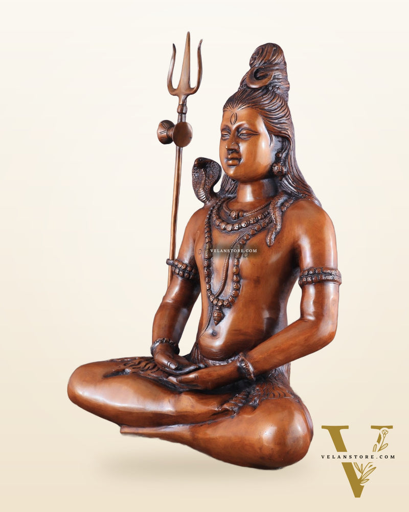 Brass Lord Shiva statue - Meditation Posture 20 inch
