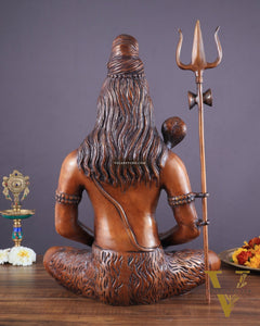 Brass Lord Shiva statue - Meditation Posture 20 inch