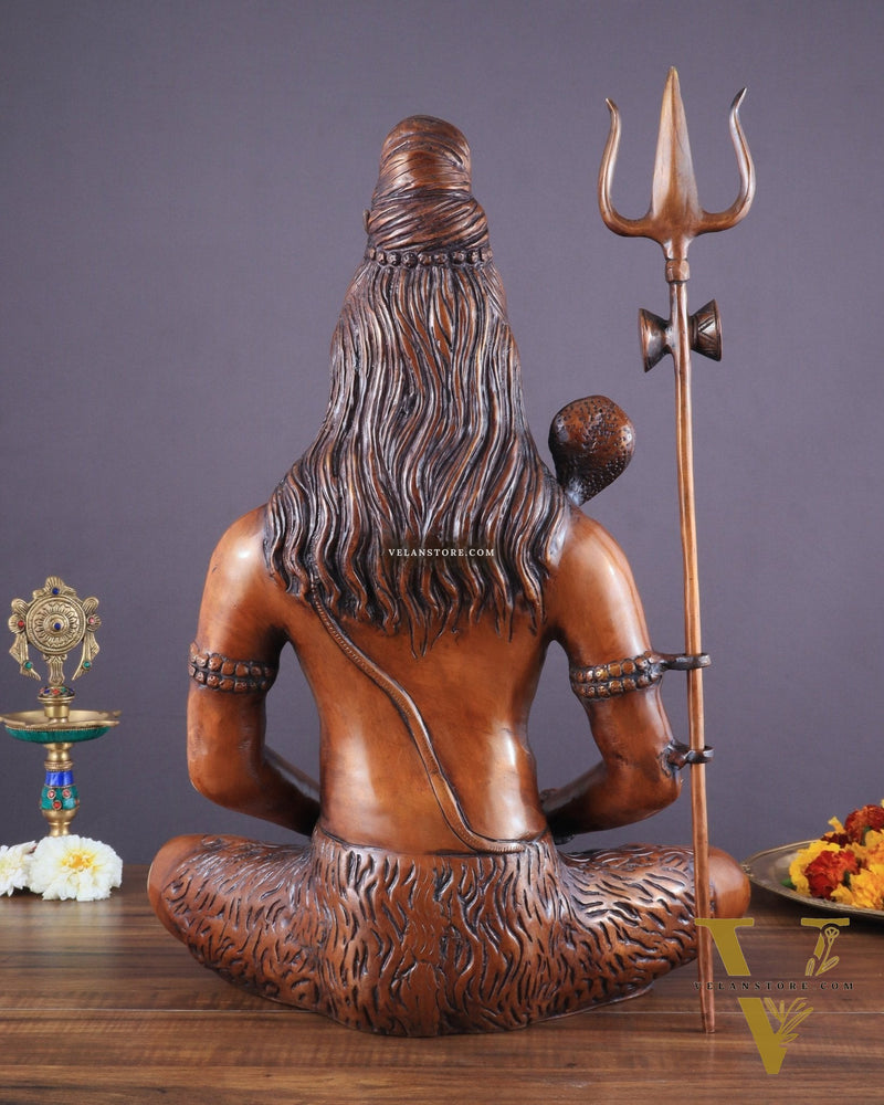 Brass Lord Shiva statue - Meditation Posture 20 inch