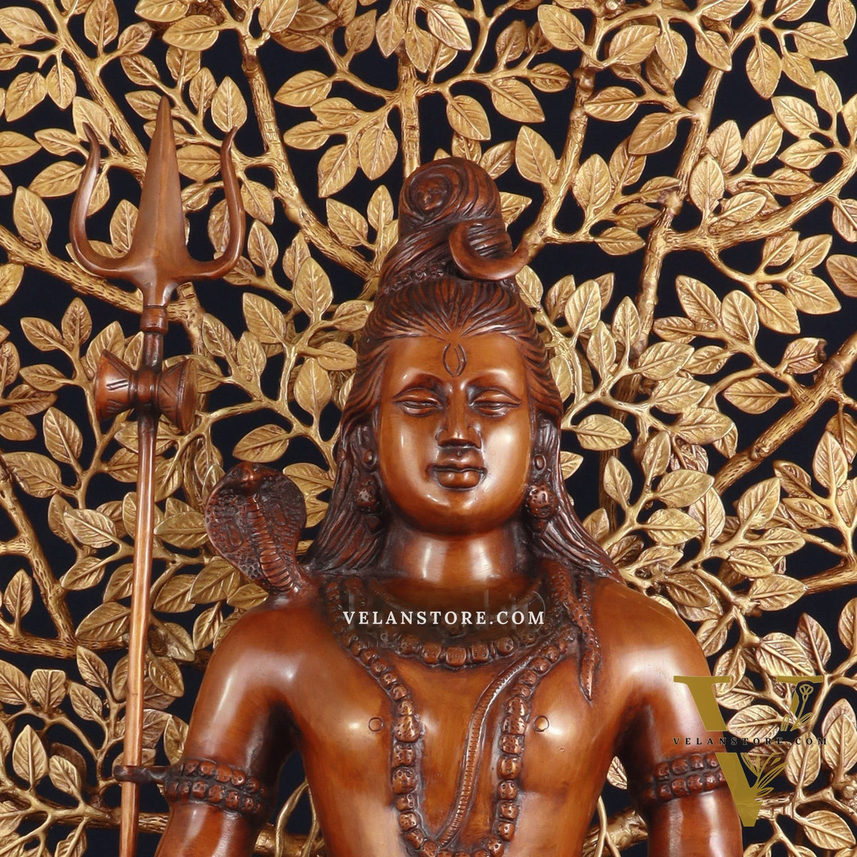 Brass Lord Shiva Statue & Superfine Kalpavriksha Tree – Divine Decor Combo
