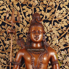 Brass Lord Shiva Statue & Superfine Kalpavriksha Tree – Divine Decor Combo