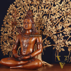 Brass Lord Shiva Statue & Superfine Kalpavriksha Tree – Divine Decor Combo
