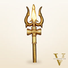 Brass Lord Shiva Trishul Standing Accent - 13.5"