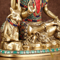 Brass lord Shiva with nandi 9 "