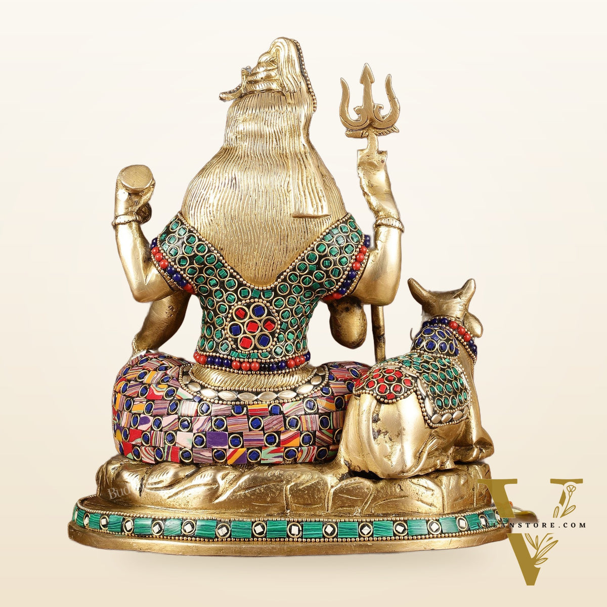Brass lord Shiva with nandi 9 "
