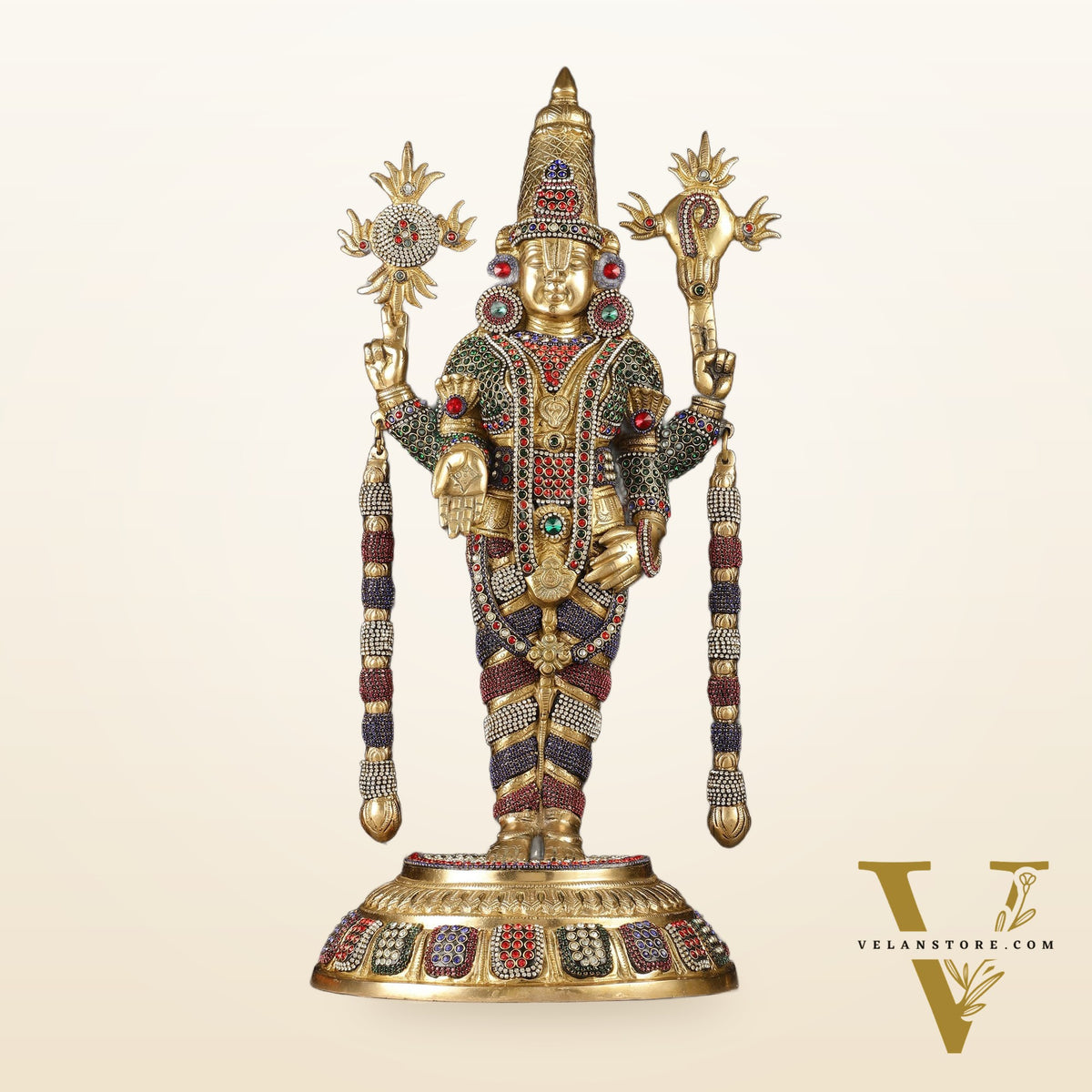 Brass Lord Tirupati Balaji Venkateshwara Swamy idol | 24 inch