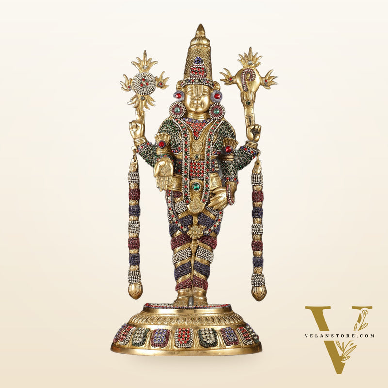 Brass Lord Tirupati Balaji Venkateshwara Swamy idol | 24 inch