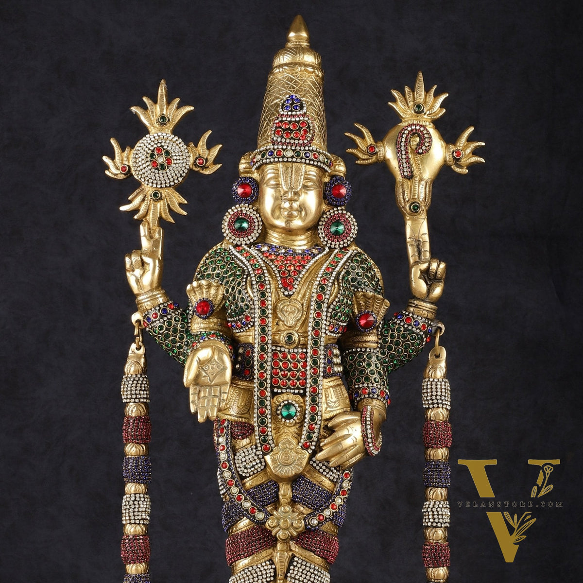Brass Lord Tirupati Balaji Venkateshwara Swamy idol | 24 inch