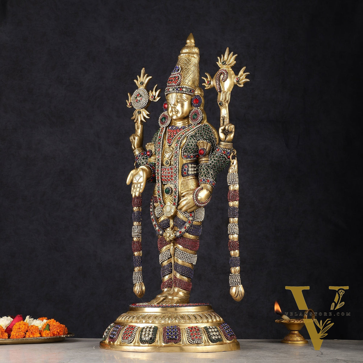 Brass Lord Tirupati Balaji Venkateshwara Swamy idol | 24 inch