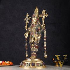 Brass Lord Tirupati Balaji Venkateshwara Swamy idol | 24 inch