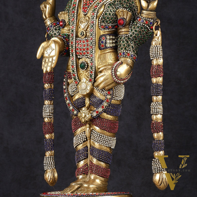 Brass Lord Tirupati Balaji Venkateshwara Swamy idol | 24 inch