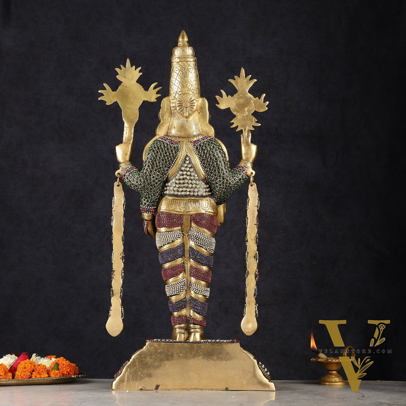 Brass Lord Tirupati Balaji Venkateshwara Swamy idol | 24 inch