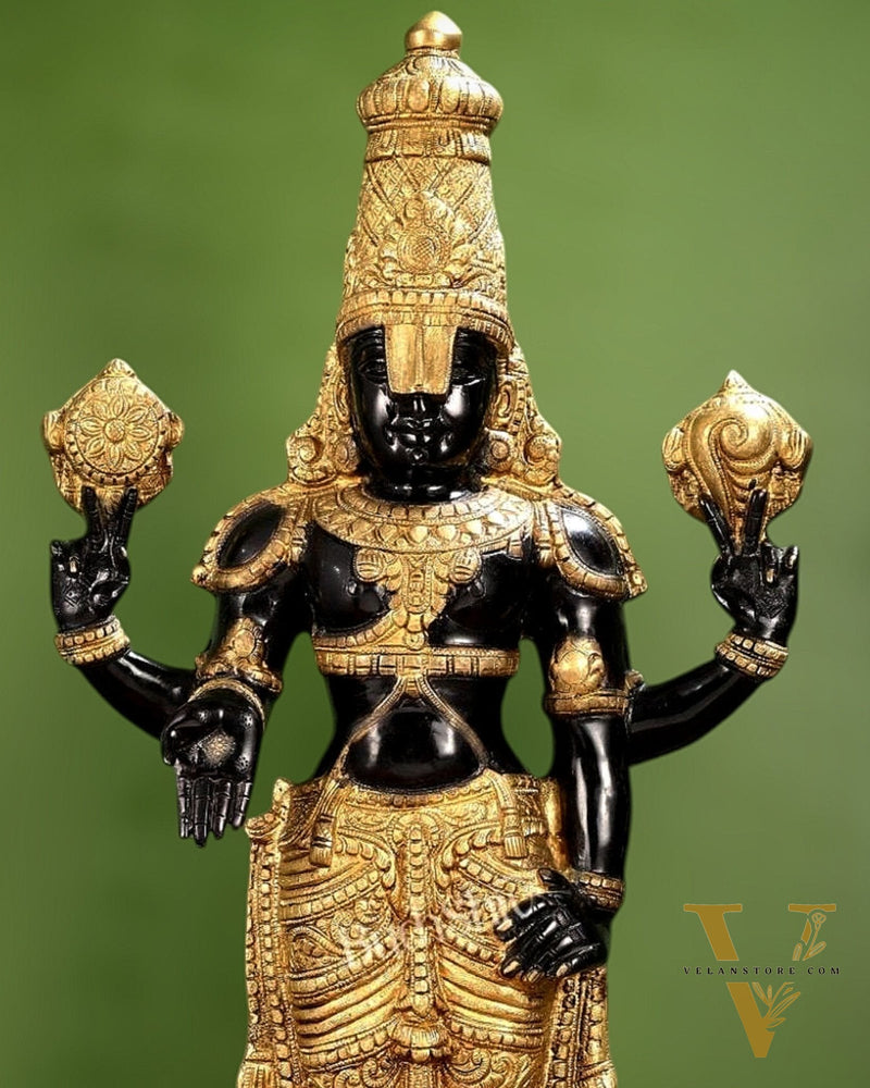 Brass Lord Venkateshwara swamy Tirupati Balaji Statue 40"
