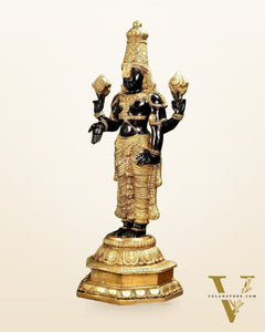 Brass Lord Venkateshwara swamy Tirupati Balaji Statue 40"