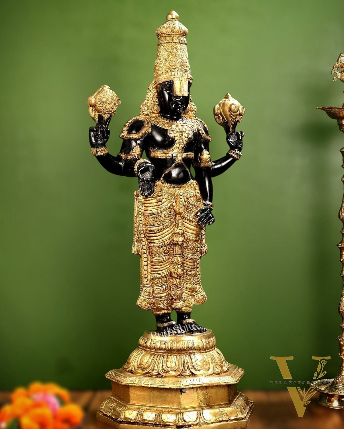 Brass Lord Venkateshwara swamy Tirupati Balaji Statue 40"