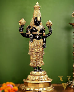 Brass Lord Venkateshwara swamy Tirupati Balaji Statue 40"
