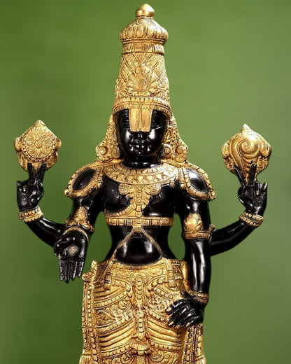 Brass Lord Venkateshwara swamy Tirupati Balaji Statue 40"